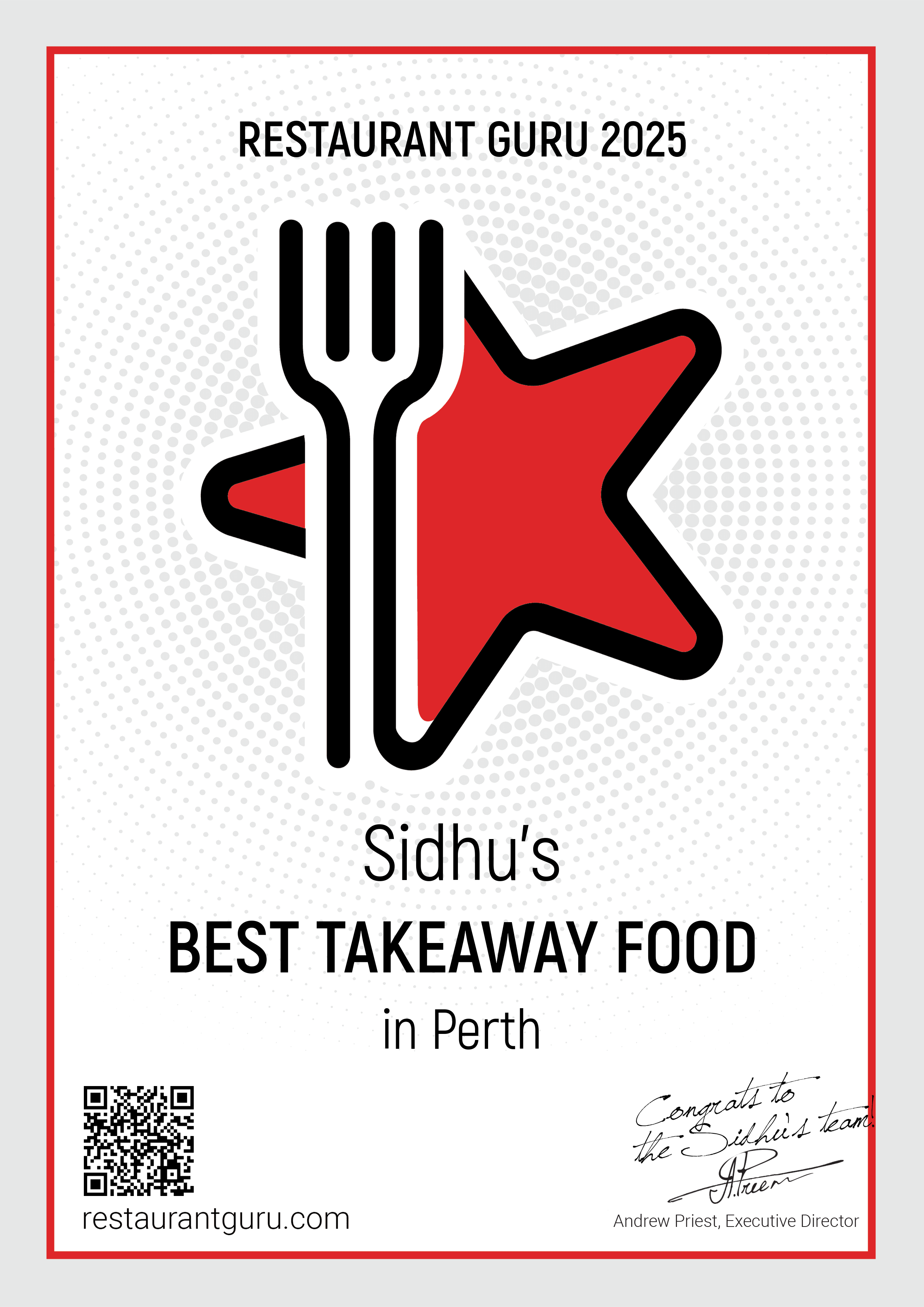 Sidhu’s Restaurant Perth  Curry Awards